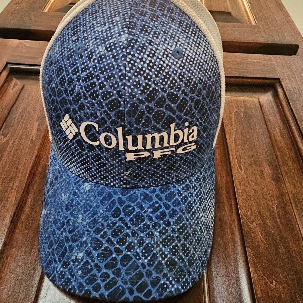 Columbia PFG Blue Patterned Cap